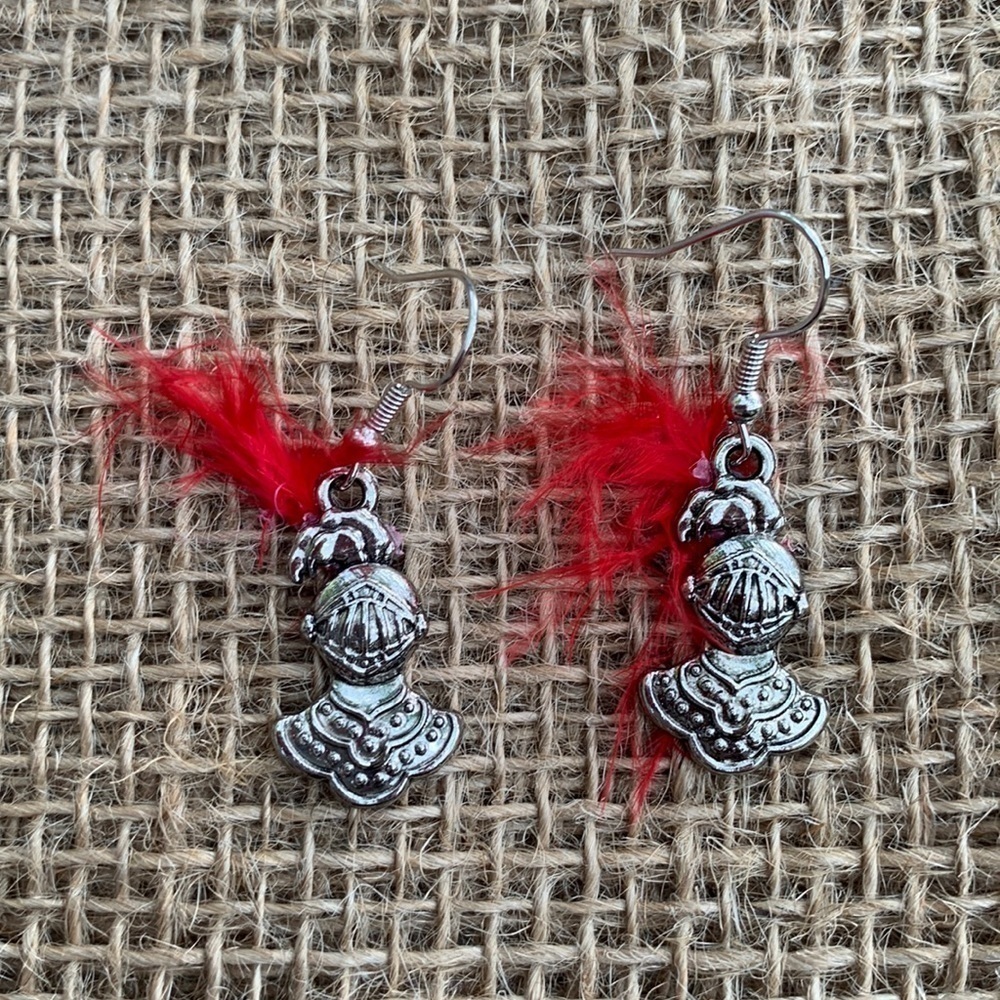 Nwt Handmade Knight Earrings